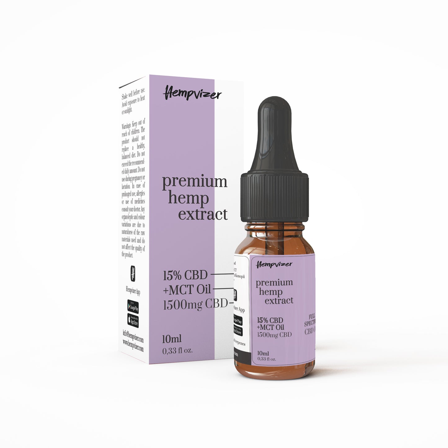 15% CBD MCT Oil Full Spectrum – Hempvizer | Premium Hemp Extract